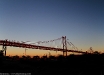 Ponte 25 Aprile al tramonto (Lisbona, Portogallo).